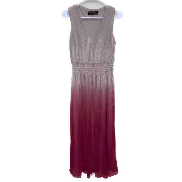 Elegant Pink Ombre Glittering Dress By Gabby Skye Occasion - Picture 2 of 8